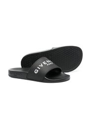 Givenchy Kids logo-print open-toe sandals - Nero