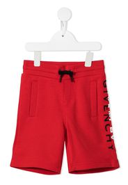 Givenchy Kids logo-print track shorts - Rosso