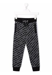 Givenchy Kids chainlink-print track pants - Nero