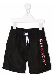 Givenchy Kids logo-print drawstring shorts - Nero