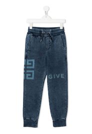 Givenchy Kids logo-print joggers - Blu