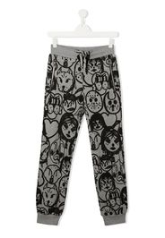 Givenchy Kids graphic print track pants - Grigio