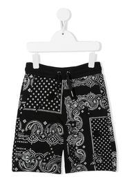 Givenchy Kids bandana-print Bermuda shorts - Nero