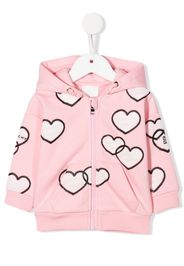 Givenchy Kids heart-print zip-up hoodie - Rosa