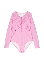Givenchy Kids Costume intero con maniche lunghe - Rosa