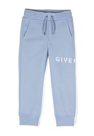 Givenchy Kids logo-print detail track pants - Blu