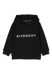 Givenchy Kids logo-print cotton hoodie - Nero