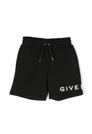 Givenchy Kids 4G logo-print drawstring shorts - Nero