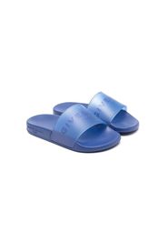 Givenchy Kids logo-print slide on sandals - Blu