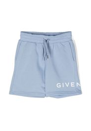 Givenchy Kids logo print casual shorts - Blu