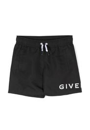 Givenchy Kids logo-print swim shorts - Nero