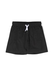 Givenchy Kids painted-logo swim shorts - Nero