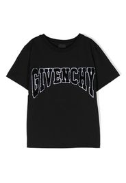 Givenchy Kids logo-patch cotton T-shirt - Nero