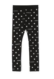 Givenchy Kids 4G-print high-rise leggings - Nero