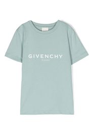Givenchy Kids logo-print organic-cotton T-shirt - Blu