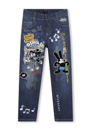 Givenchy Kids x Disney embroidered straight-leg jeans - Blu