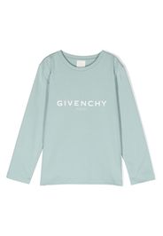 Givenchy Kids logo-print organic-cotton T-shirt - Blu