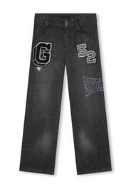 Givenchy Kids logo-embroidered cotton jeans - Nero