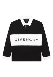 Givenchy Kids logo-print cotton polo shirt - Nero