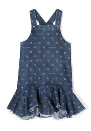 Givenchy Kids Abito denim con stampa - Blu