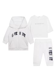 Givenchy Kids logo-appliqué cotton tracksuit (set of three) - Bianco