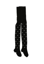 Givenchy Kids logo-intarsia cotton tights - Nero