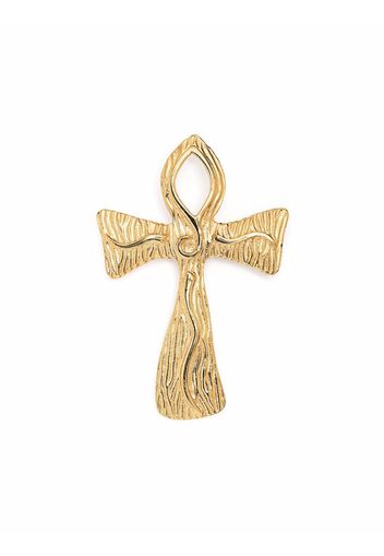 Givenchy Pre-Owned 1990s cross-charm brooch - Oro