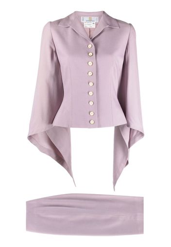 Givenchy Pre-Owned 1990-2000 draped skirt suit - Viola