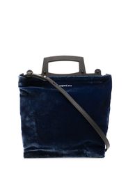 Givenchy Pre-Owned logo velvet two-way bag - Blu