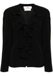 Givenchy Pre-Owned 1990s single-breasted ruffled jacket - Nero