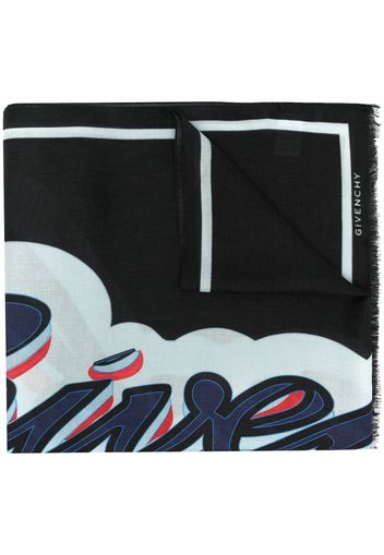 logo-print scarf