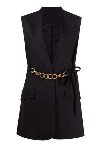 Givenchy chain-link belt vest jacket - Nero