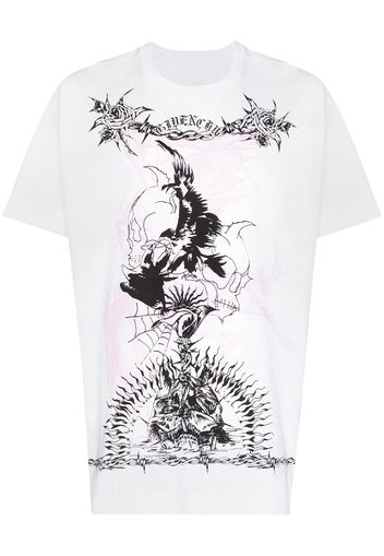 Givenchy GIV FRNT PRNT SS TEE WHT - Bianco
