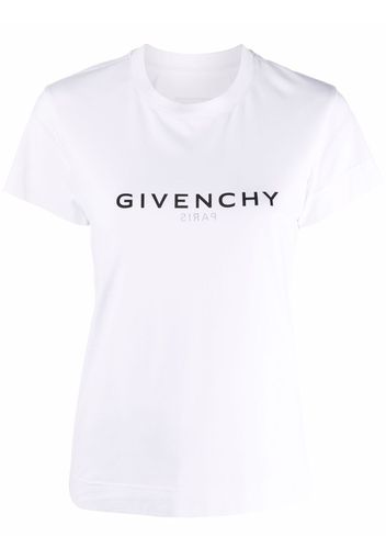 Givenchy reverse logo-print slim T-shirt - Bianco