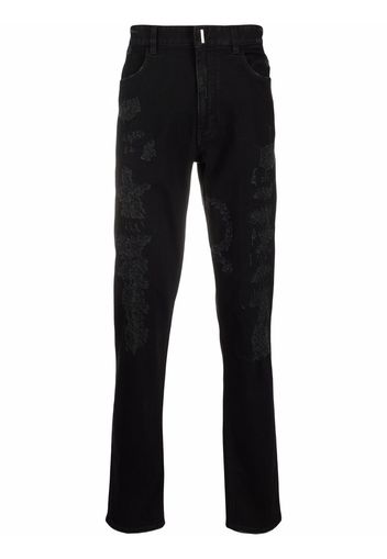 Givenchy slim-fit destroyed jeans - Nero