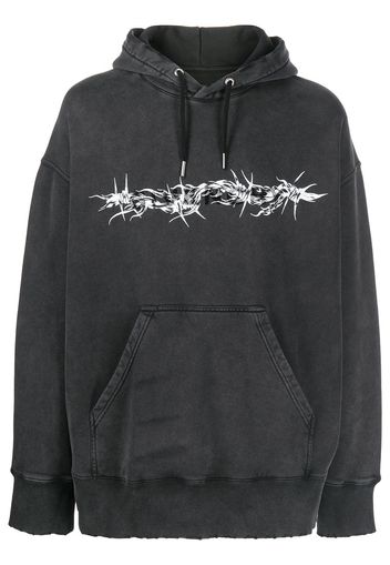 Givenchy Barbed Wire printed hoodie - Nero