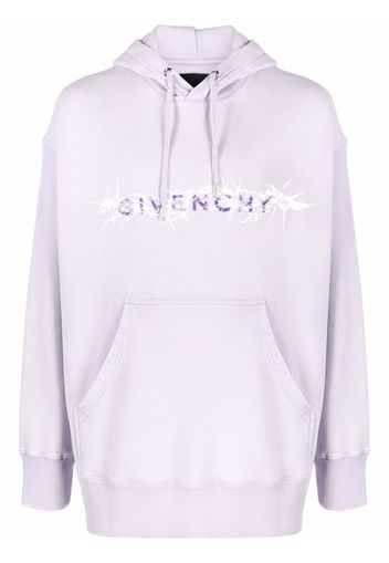 Givenchy Barbed Wire printed hoodie - Viola