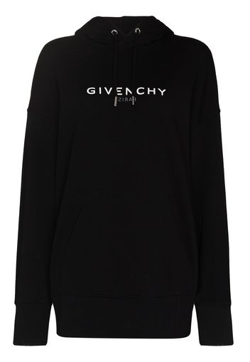 Givenchy logo-print drop-shoulder hoodie - Nero