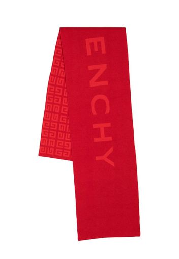 Givenchy reversible logo-intarsia scarf - Rosso