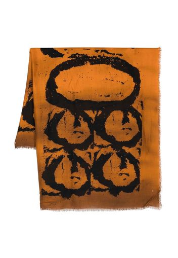 Givenchy graphic print scarf - Marrone