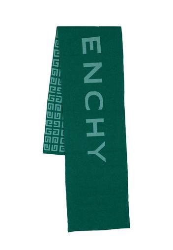 Givenchy reversible logo-intarsia scarf - Verde