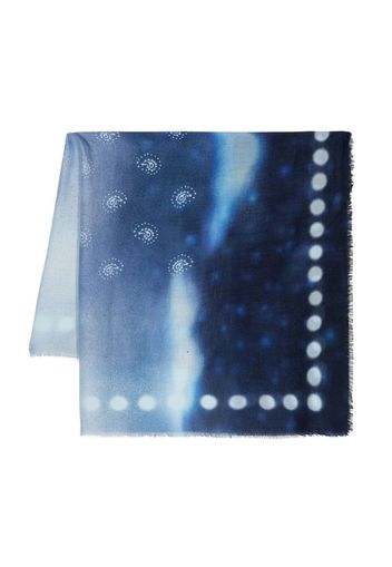 Givenchy graphic print scarf - Blu