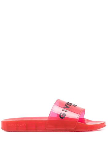 Givenchy Sandali slides con stampa - Rosso