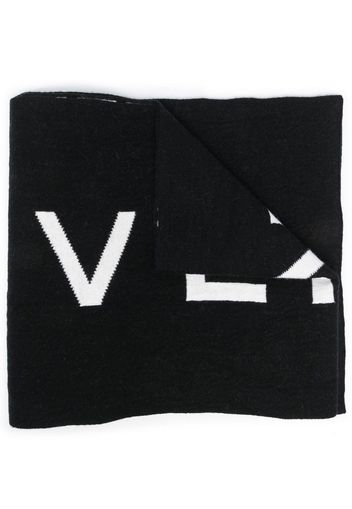 Givenchy intarsia-knit logo scarf - Nero