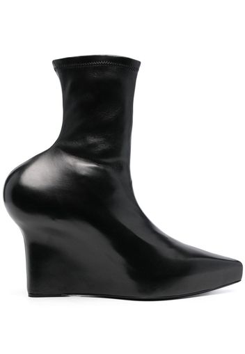 Givenchy sculpted-detail 120mm ankle boots - Nero