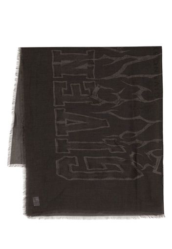 Givenchy logo-print modal-cashmere scarf - Marrone