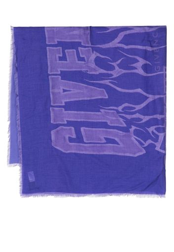 Givenchy logo-print modal-cashmere scarf - Viola