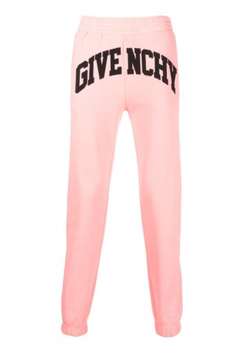 Givenchy logo-embroidered cotton track pants - Rosa