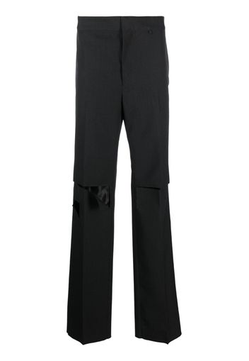 Givenchy distressed wool trousers - Grigio