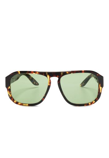 Givenchy logo-print pilot-frame sunglasses - Marrone